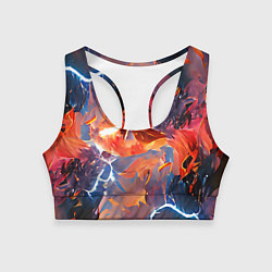 Топик спортивный женский Fire thunder, цвет: 3D-принт
