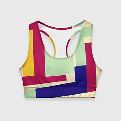 Топик спортивный женский В стиле авангардизма, цвет: 3D-принт