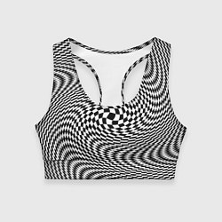 Женский спортивный топ Гипнотическая спираль - оптическая иллюзия