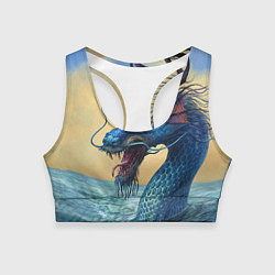 Топик спортивный женский Японский Дракон В Воде, цвет: 3D-принт