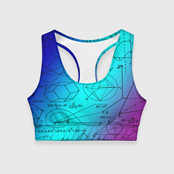 Топик спортивный женский Неоновая формула, цвет: 3D-принт