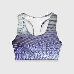 Топик спортивный женский Ребристая абстрактная поверхность, цвет: 3D-принт