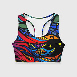 Женский спортивный топ Психоделический фон