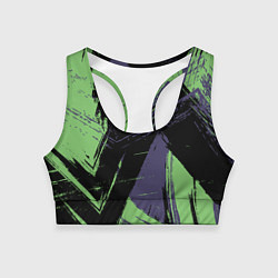 Топик спортивный женский Цветные Абстрактные Линии, цвет: 3D-принт