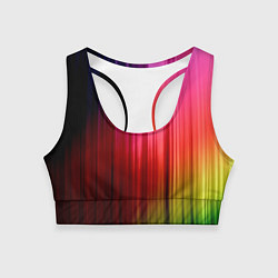 Топик спортивный женский Цветной спектр, цвет: 3D-принт