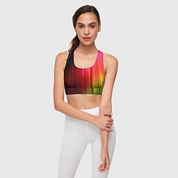 Топик спортивный женский Цветной спектр, цвет: 3D-принт — фото 2