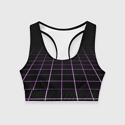 Топик спортивный женский Неоновая сетка - оптическая иллюзия, цвет: 3D-принт