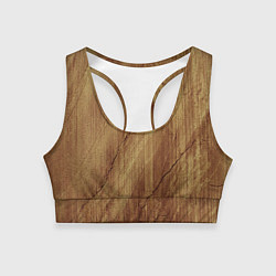 Топик спортивный женский Деревянная текстура, цвет: 3D-принт