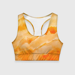 Топик спортивный женский Оранжевое настроение, цвет: 3D-принт