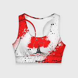 Топик спортивный женский Цветущая сакура, цвет: 3D-принт