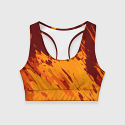 Топик спортивный женский Лава - брызги, цвет: 3D-принт