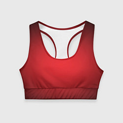 Топик спортивный женский Красно-черная затемняющая виньетка, цвет: 3D-принт