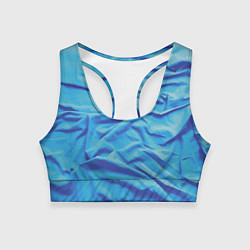 Топик спортивный женский Мятая ткань - fashion - wave, цвет: 3D-принт