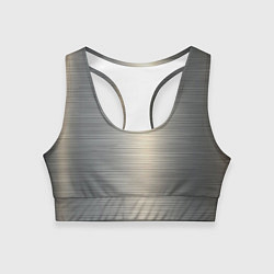 Топик спортивный женский Нержавейка - текстура, цвет: 3D-принт
