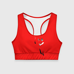 Топик спортивный женский Красная лиса, цвет: 3D-принт
