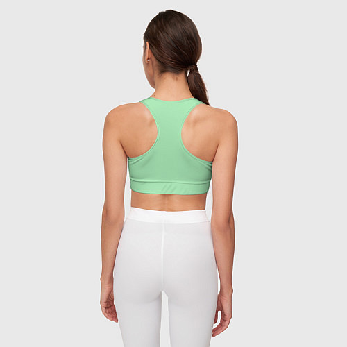 Женский спортивный топ Мятный радуга / 3D-принт – фото 4