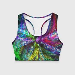 Топик спортивный женский Абстракция с разноцветными шариками, цвет: 3D-принт
