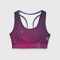 Топик спортивный женский Космическая аномалия, цвет: 3D-принт