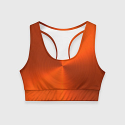 Женский спортивный топ Оранжевый волнообразный дисковый узор