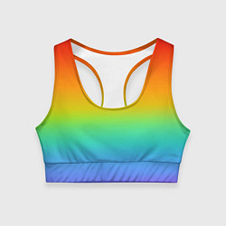 Топик спортивный женский Я радуга, цвет: 3D-принт
