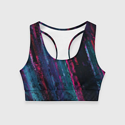 Женский спортивный топ Неоновая стена