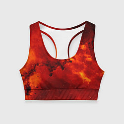 Топик спортивный женский Бесконечность не предел, цвет: 3D-принт