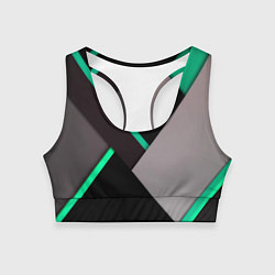 Топик спортивный женский Спортивная геометрия линии, цвет: 3D-принт