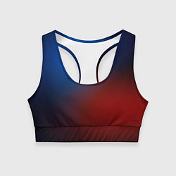 Топик спортивный женский Красно синий градиент, цвет: 3D-принт