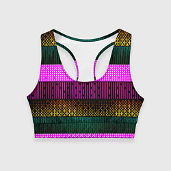 Топик спортивный женский Patterned stripes, цвет: 3D-принт