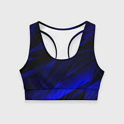 Топик спортивный женский Geometry blue stripes, цвет: 3D-принт