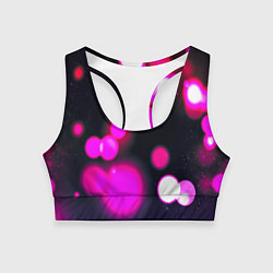 Топик спортивный женский Розовые блики света, цвет: 3D-принт