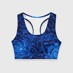 Топик спортивный женский Объемная жидкость, цвет: 3D-принт