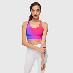 Топик спортивный женский Цветной градиент, цвет: 3D-принт — фото 2