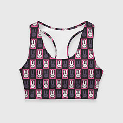 Топик спортивный женский Ребенок идола - Кролики паттерн, цвет: 3D-принт