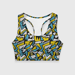 Топик спортивный женский Графика и граффити, цвет: 3D-принт