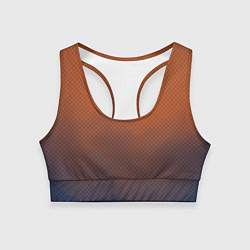 Топик спортивный женский Оранжево-синий дым - Хуф и Ся, цвет: 3D-принт