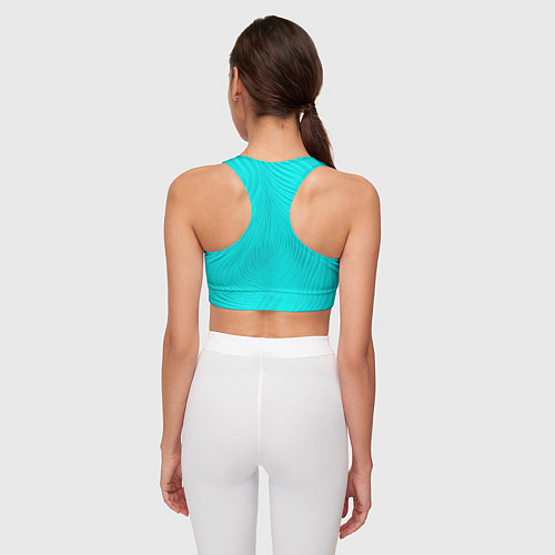 Женский спортивный топ Фантазия морской волны / 3D-принт – фото 4