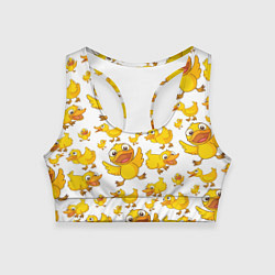 Топик спортивный женский Yellow ducklings, цвет: 3D-принт