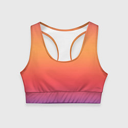 Топик спортивный женский Цвета заката градиент, цвет: 3D-принт