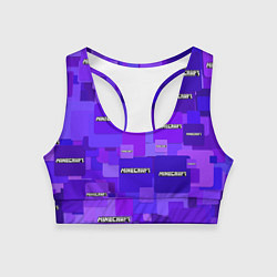Топик спортивный женский Minecraft pattern logo, цвет: 3D-принт
