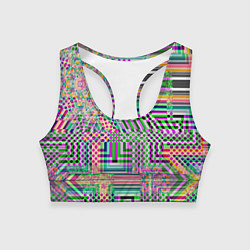 Топик спортивный женский Геометрическая абстракция ультра, цвет: 3D-принт