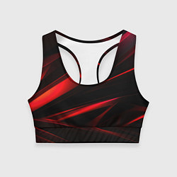 Топик спортивный женский Black and red, цвет: 3D-принт