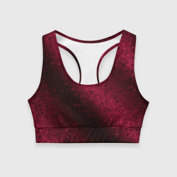 Топик спортивный женский Абстрактный чёрно-красный, цвет: 3D-принт