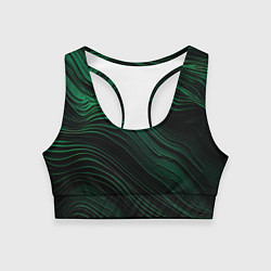 Топик спортивный женский Dark green texture, цвет: 3D-принт
