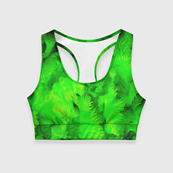Топик спортивный женский Green abstract texture, цвет: 3D-принт