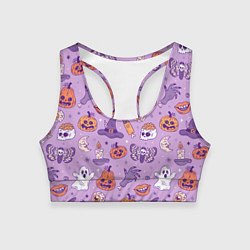 Женский спортивный топ Halloween pattern арт