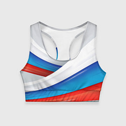 Женский спортивный топ Российские флаги
