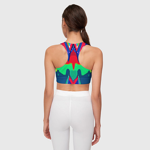 Женский спортивный топ Abstract mirror composition / 3D-принт – фото 4