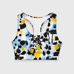 Женский спортивный топ Красочный абстрактный паттерн - поп-арт