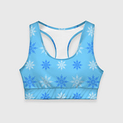 Женский спортивный топ Геометрия снежинок